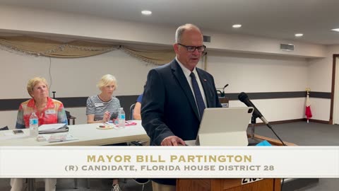 BILL PARTINGTON AT REPUBLICAN CLUB OF NE VOLUSIA