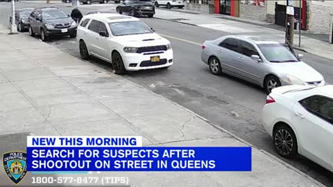 Shocking video shows 2 men engage in shootout on Queens street