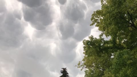 Clouds making an amazing sight in the sky before rain