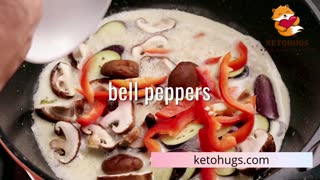 Health Diet Keto All-Vegetable Thai Green Curry Yummy Food!