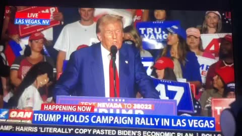 OAN trump holds campaign rally in Las Vegas Friday ll:23 pm