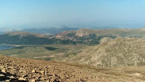 Riding up Pikes Peak