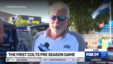 August 11, 2024 - Blue Crew Founder Randy Collins Before Colts First Preseason Game