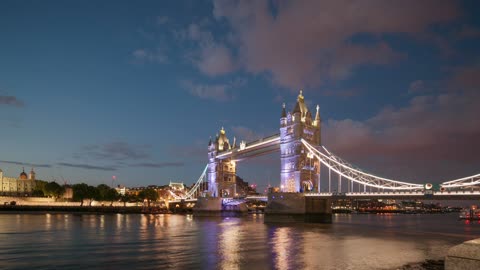 Tower Bridge in London during sunset