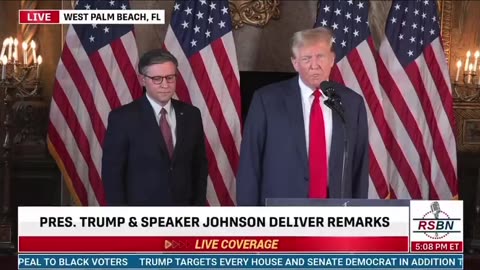 President Trump throws his support behind Speaker Mike Johnson