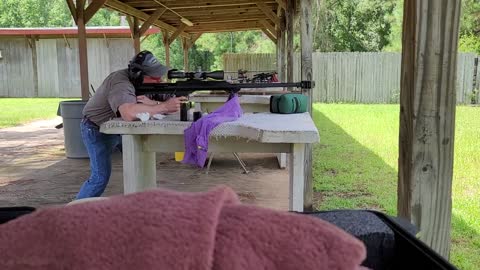 Customer testing his new custom .416 Barrett by area318.com