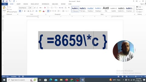 Convert Number to Spelling in MS Word with