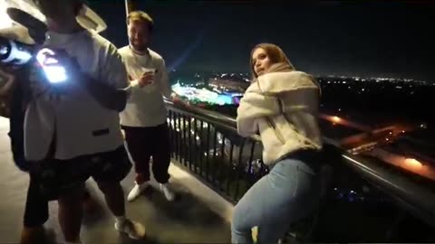 SKY BRI THROWS N3ON'S GLASSES OVER BALCONY!