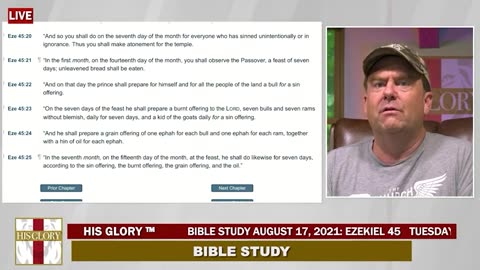 Pastor Dave Scarlett: His Glory Bible Studies - Ezekiel 45-48