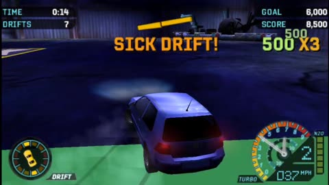 NFS Underground Rivals - Drift Attack Event 5 Bronze Difficulty(PPSSP HD)