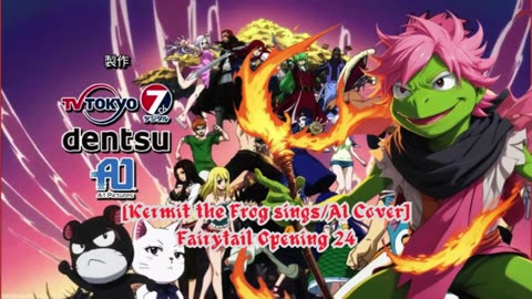 [Kermit the Frog sings/AI Cover] Fairy tail Opening 24 | THE RAMPAGE from EXILE TRIBE - DOWN BY LAW