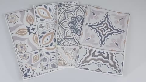 Tile Stickers Kitchen Bathroom Moroccan Victorian Mosaic Wall Floor Tile Sticker Kitchen Grey Silver