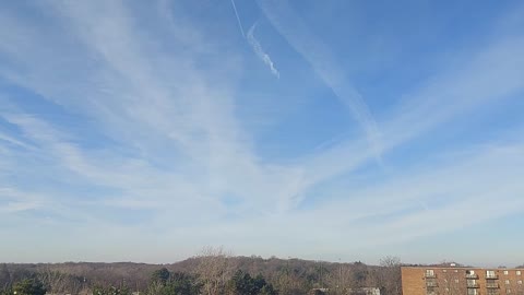 Ohio sky 1/4/22 #chemtrails #weather