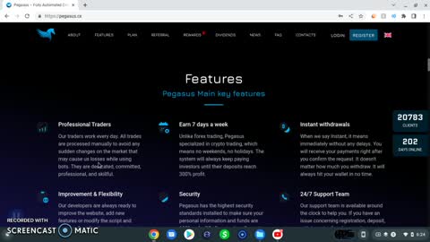 Pegasus cx Crypto platform