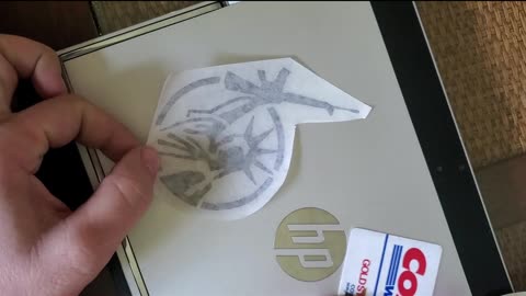 Applying Vinyl Sticker