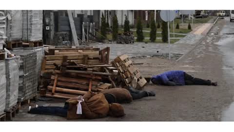 😭💔 😭💔 BODIES OF UKRAINIANS ON THE STREETS OF BUCHA! #strong images #ukraine #war #news