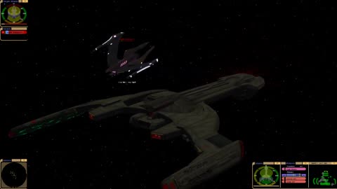 Klingon Heavy Engages Lone Dominion Cruiser