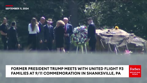 Donald Trump participates in wreath laying ceremony for Flight 93 memorial in PA