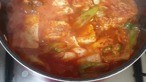 Korean kimchi stew is delicious