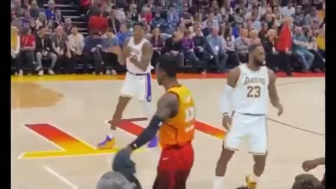 Lebron James and Dwight Howard Mid Dance routine in Utah