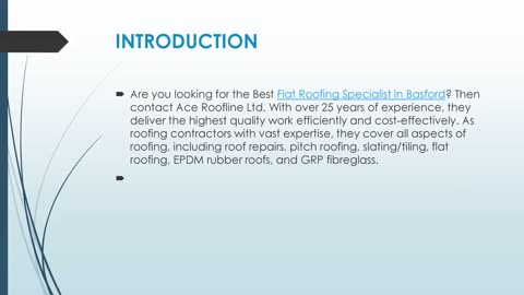 Best Flat Roofing Specialist in Basford.