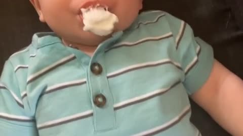 Baby Clip: Don’t cry, have whipped cream instead