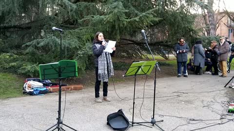 Bologna 15 gennaio 2022 - Intervento di EVA di STUDENTI CONTRO IL GREEN PASS