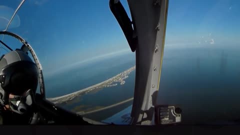 Air Force T-6 Simulated ELP -- Skimming Water By Inches