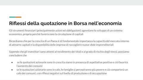 La Borsa Valori In questa lezione conosceremo la Borsa, il suo funzionamento e i titoli quotati.Faremo inoltre un accenno all'attività speculativa tutti facenti parte di un associazione a delinquere di truffatori ed usurai chiamata Nuovo Ordine Mond