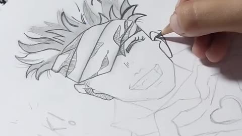 Anime Sketch Of Satoru Gojo Drawing