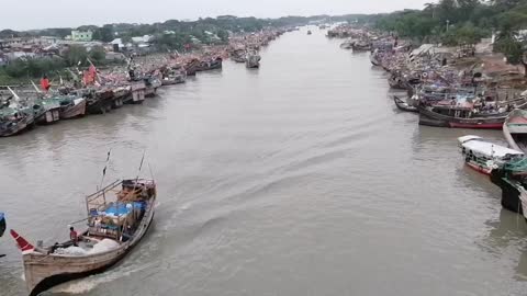 Sea Fish Caching Boat in Kuakata, Barishal