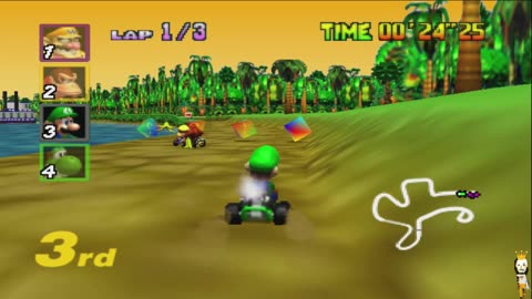 Mario Kart 64 100CC Playthrough Nintendo 64