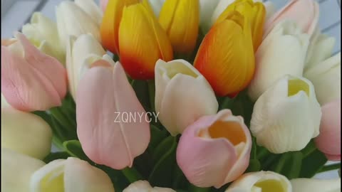 10PCS Tulip Artificial Flower Real Touch Artificial Bouquet Fake Flower