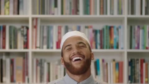 muslim men smily face