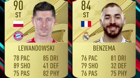 LEWANDOWSKI VS BENZEMA FIFA 10-23 EA SPORTS FC 24 COMPARISON #shorts