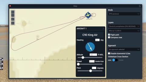 Beechcraft KingAir C90 Carenado - Xplane 11.55 - ILS NAV test on KRYN -