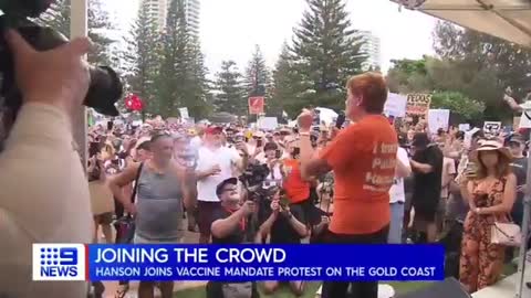 Melbourne, Australia: Today (Nov 27th) A one million person protest gathered against the mandates!