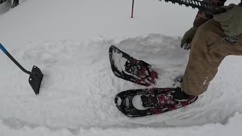 Dugout Shelter Under 10ft (3m) of Snow - Solo Camping in Survival Shelter During Snow Storm