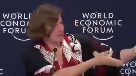 Mariana Mazzucato seems very disappointed at the Davos Forum