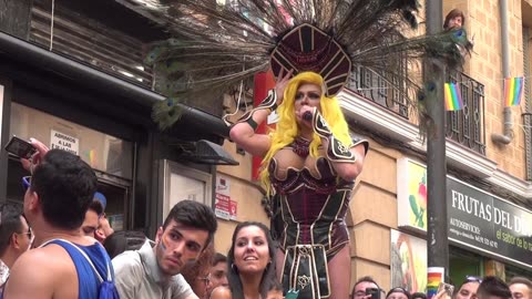 High Heals race Worldwide Pride Madrid Spain 2017.