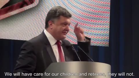 President Petro Poroshenko in 2014 talking about the citizens living in East Ukraine.