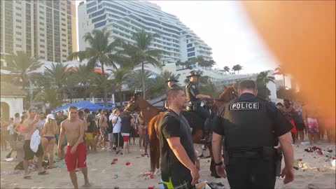 Spring Break Beach Fight