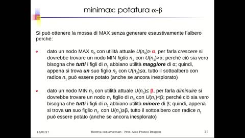 IA21.2 Ricerca con Avversari: Potatura α-β