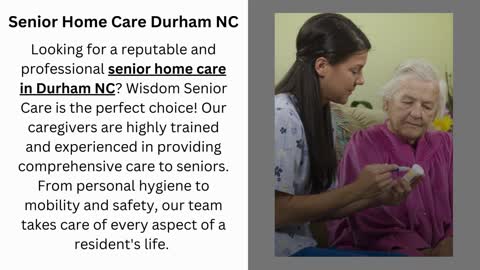 Senior Home Care Durham NC