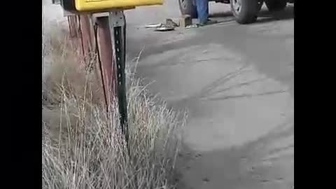 Parcel Delivery Man Shows His Enthusiasm