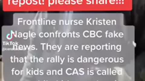 Ottawa: Frontline nurse Kristen Nagle confronts CBC Fake News