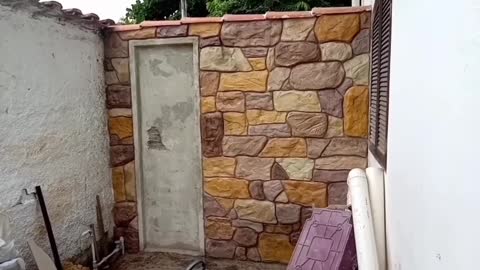 stone effect with plaster