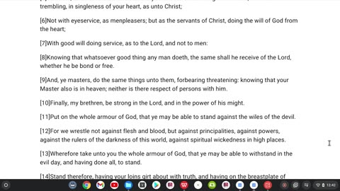 Ephesians 6 Scripture Reading from Son of Man's Homestead