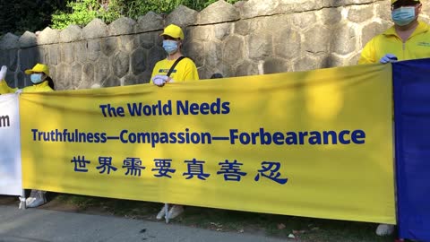 Rally outside the Chinese Consulate in Vancouver