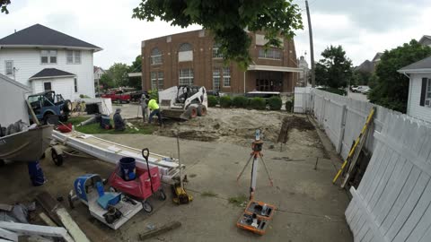 Garage site prep Day 2 PM - Getting site prepped for forms